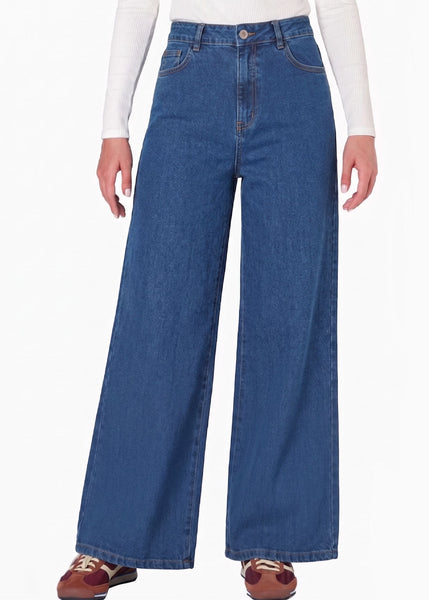 Jean tiro alto silueta wide leg - PASADENA