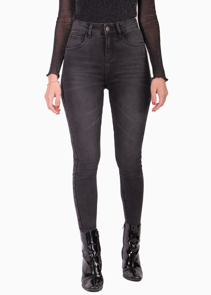 Jean tiro alto skinny para mujer - Flashy