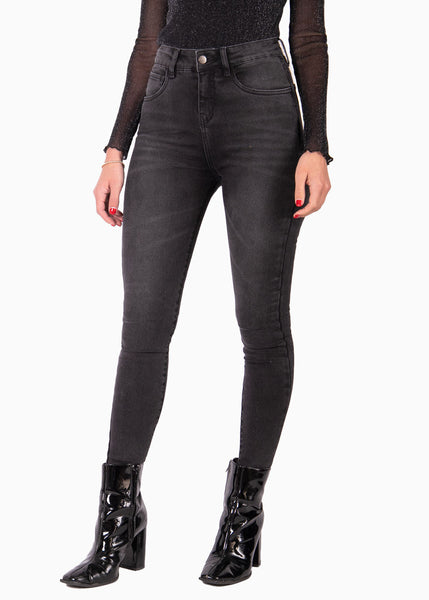 Jean tiro alto skinny para mujer - Flashy