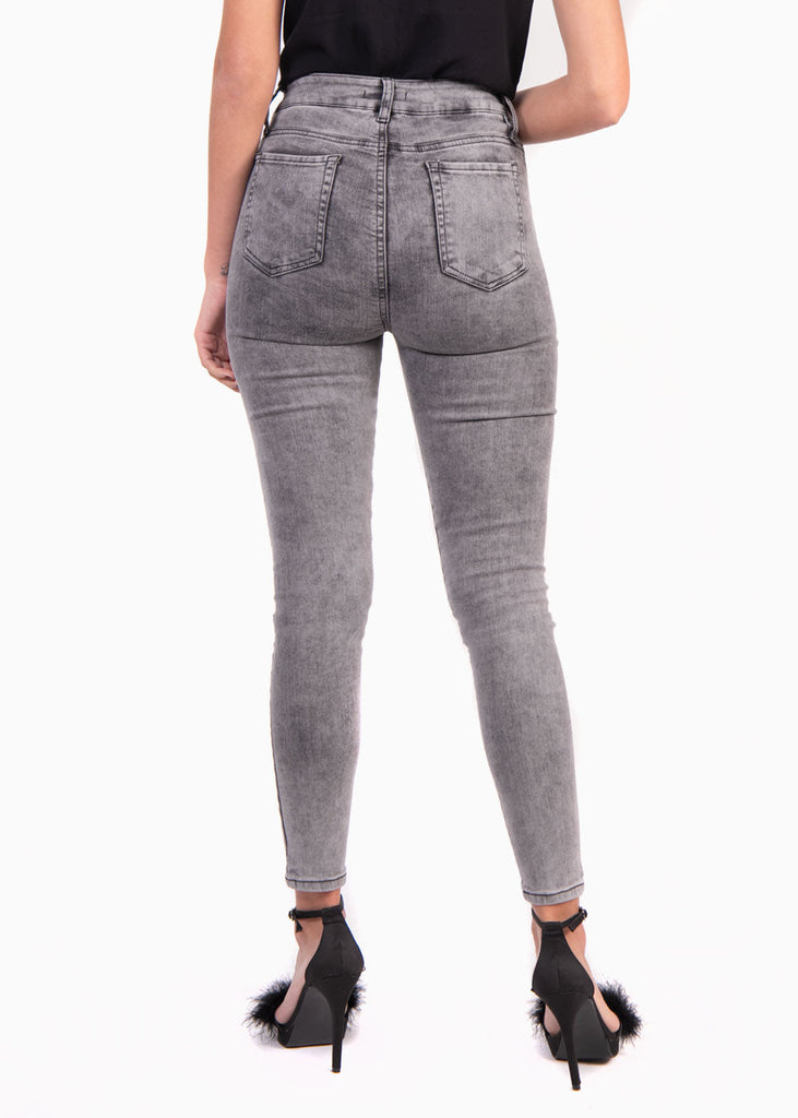 Jean tiro alto skinny para mujer - Flashy