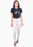 Camiseta estampada "I am N1" para mujer - Flashy