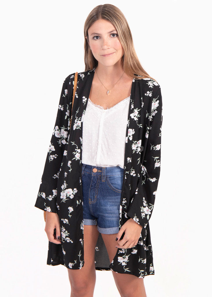 Kimono estampado flores para mujer - Flashy