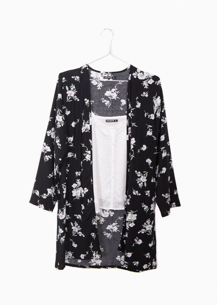 Kimono estampado flores para mujer - Flashy