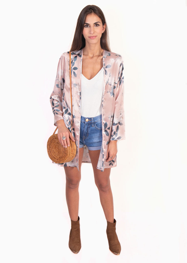 Kimono estampado flores para mujer - Flashy