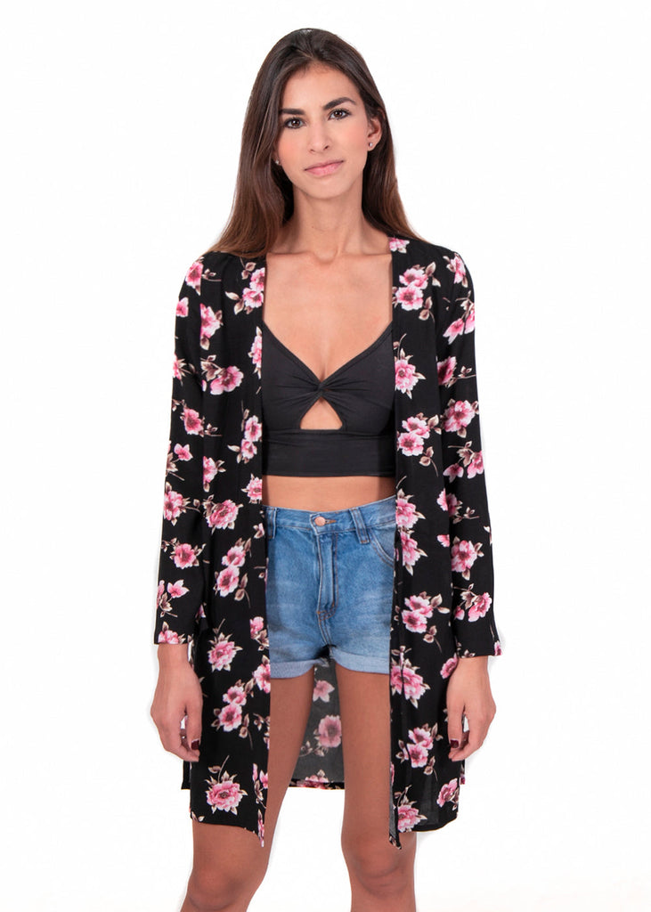 Kimono estampado flores para mujer - Flashy
