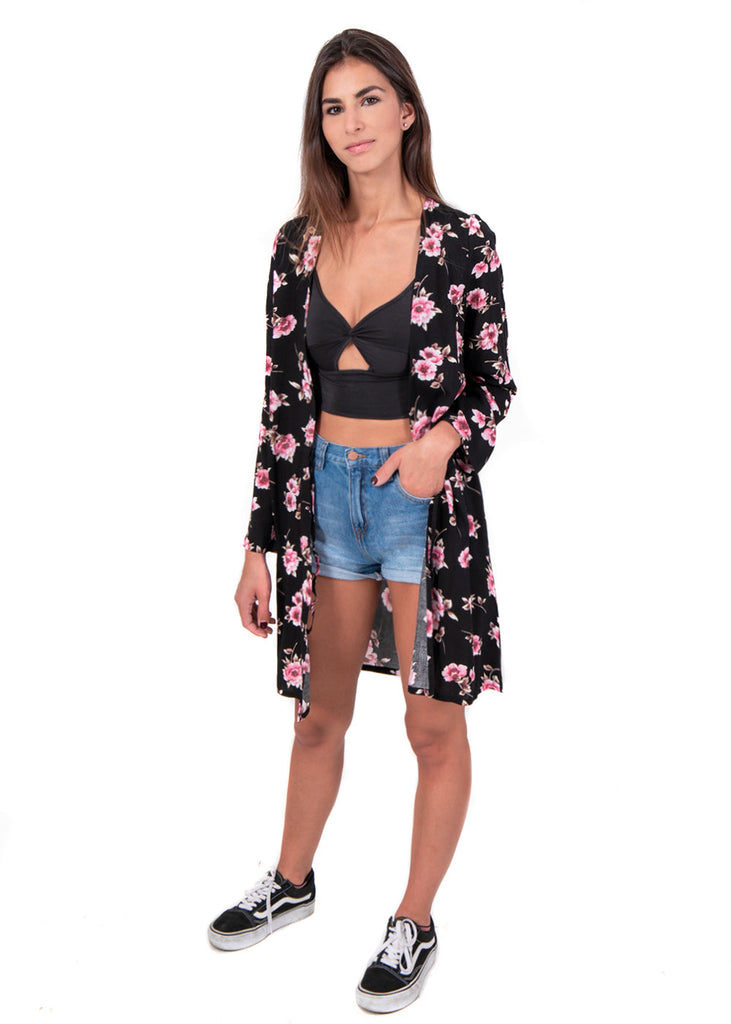 Kimono estampado flores para mujer - Flashy