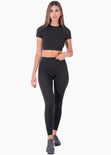 Legging deportivo color negro para mujer - Flashy