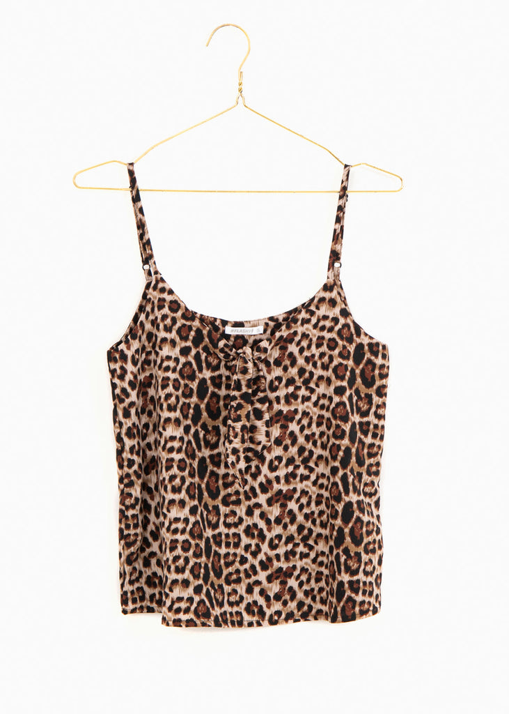 Blusa leopardo anudada para mujer - Flashy