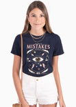 Camiseta con estampado "mistakes" color azul para mujer - Flashy