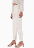 Mom jean color blanco, denim para mujer - Flashy