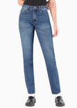 Mom jean de tiro alto para mujer - Flashy