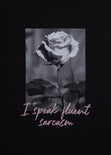 Camiseta estampada "I speak fluent sarcasm" para mujer - Flashy