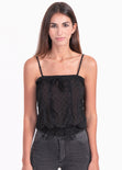 Blusa de tiras con anudado y resorte para mujer - Flashy