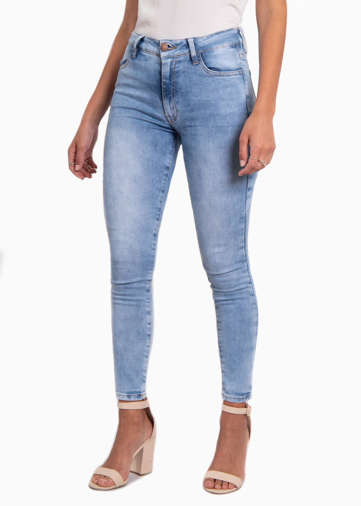 Jean tiro alto skinny para mujer - Flashy