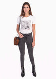 Camiseta estampada "Not my problem" para mujer - Flashy