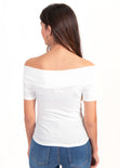 Blusa off shoulder cruzada para mujer - Flashy