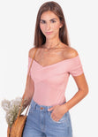 Blusa campesina con cruce en escote para mujer - Flashy