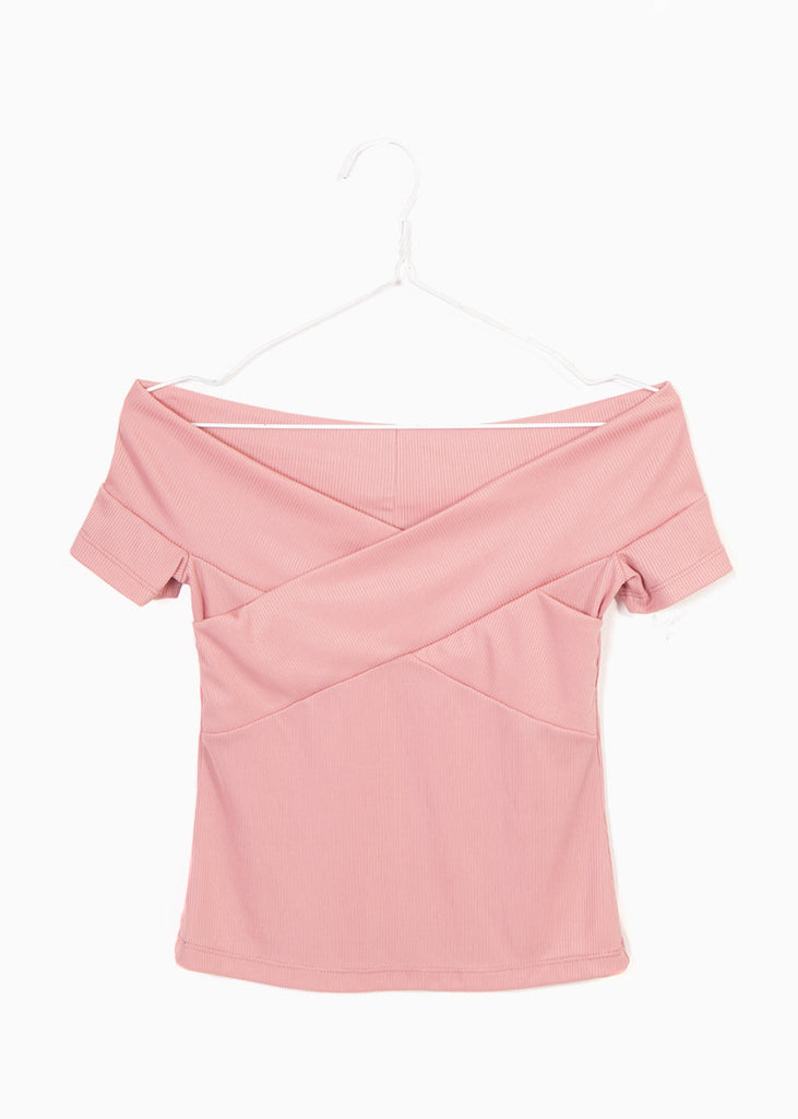 Blusa campesina con cruce en escote para mujer - Flashy