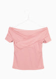 Blusa campesina con cruce en escote para mujer - Flashy