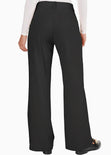 Pantalón wide leg con pretina cruzada - HELECHO.NEGRO