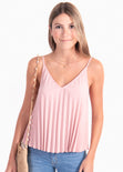 Blusa de tiras plisada para mujer - Flashy