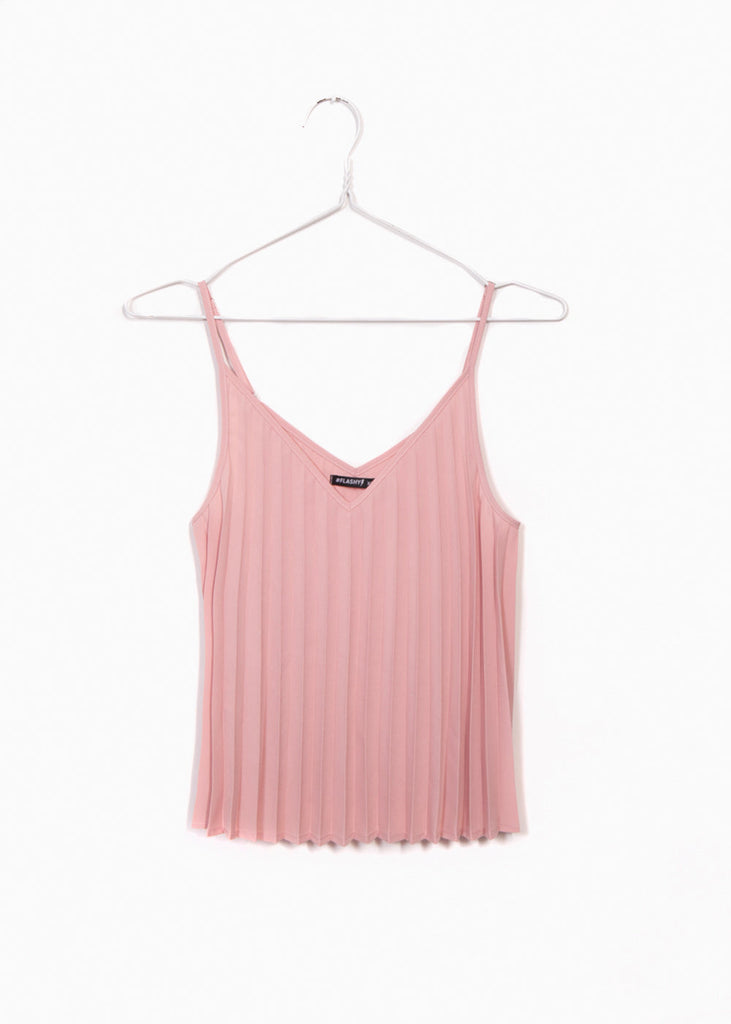 Blusa de tiras plisada para mujer - Flashy