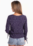 Blusa manga larga con botones de pasta para mujer - Flashy