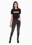 Camiseta estampada "Rock & Roll" para mujer - Flashy