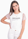 Camiseta estampada "sarcasm" para mujer - Flashy