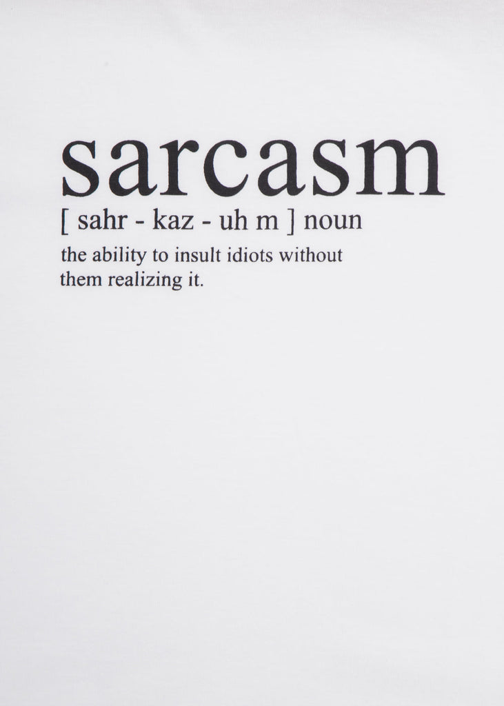 Camiseta estampada "sarcasm" para mujer - Flashy