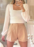 Blusa manga larga con mangas en transparencia para mujer - Flashy