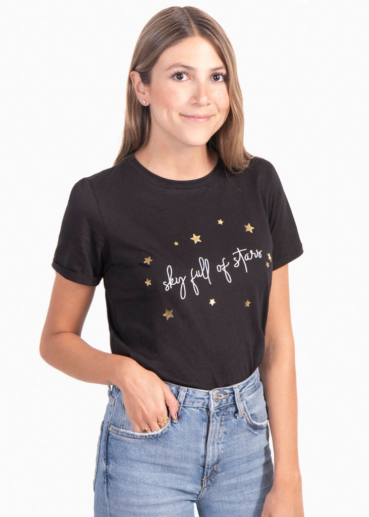 Camiseta estampada "Sky full of stars" para mujer - Flashy