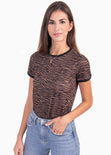Camiseta estampada animal print para mujer - Flashy