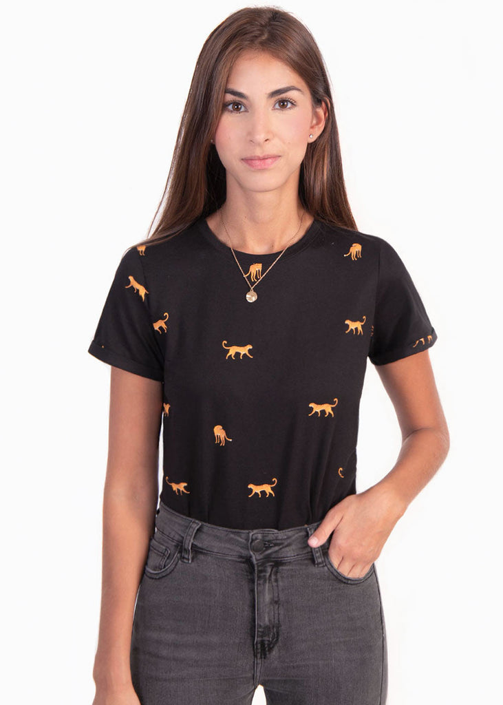 Camiseta estampada leopardos para mujer - Flashy
