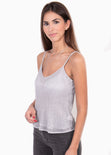 Blusa de tiras con brillo para mujer - Flashy