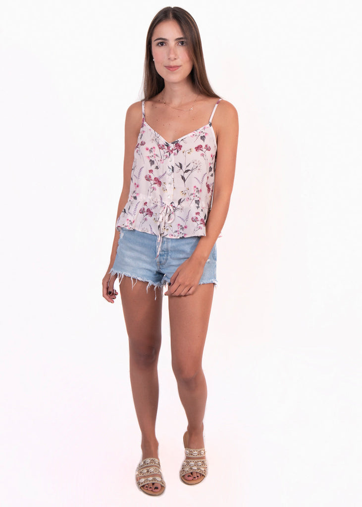 Blusa de flores con cinta para mujer - Flashy