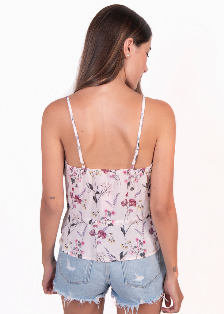 Blusa de flores con cinta para mujer - Flashy