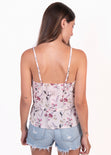Blusa de flores con cinta para mujer - Flashy