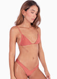 Top de vestido de baño de triángulo color terracota para mujer - Flashy