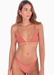 Top de vestido de baño de triángulo color terracota para mujer - Flashy