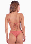 Top de vestido de baño de triángulo color terracota para mujer - Flashy