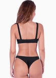 Top de vestido de baño de triángulo color negro para mujer - Flashy
