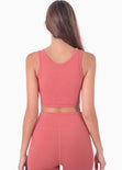 Top deportivo de tiras color terracota para mujer - Flashy
