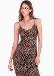 Vestido de tiras largo en estampado - FEIJOA