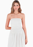 Vestido strapless falda suelta - VERANO